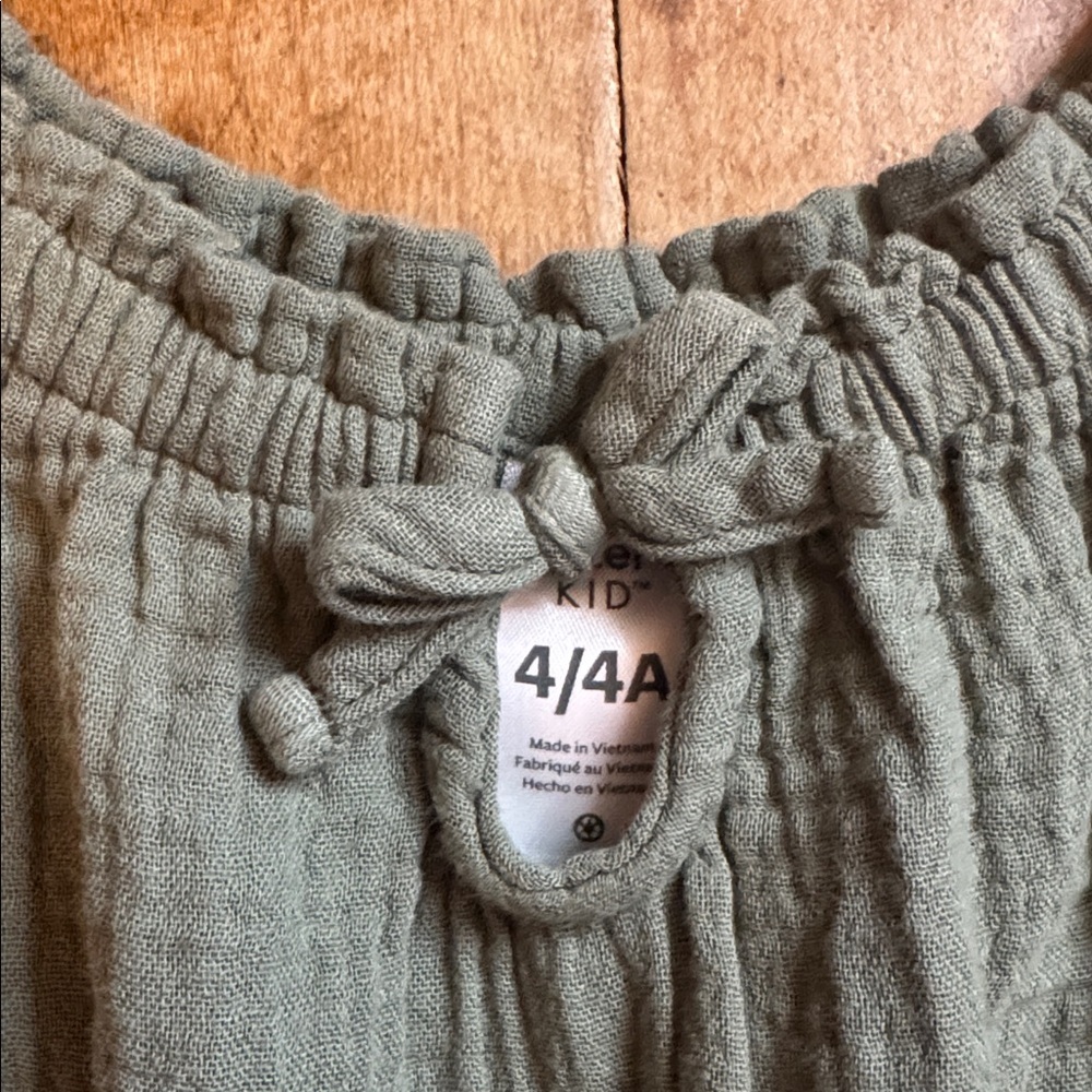 Carters Romper size 4 Green cotton gauze new spring Easter boho - Picture 3 of 7